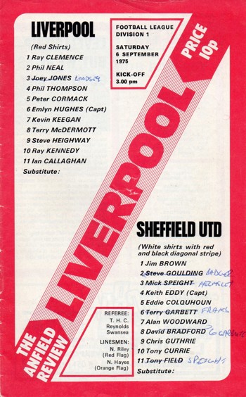 Match programme